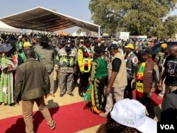 UMongameli Emmerson Mnangagwa labanye abahambe emhlanganweni omkhulu eNkayi wokukhankasela ukhetho oluzayo