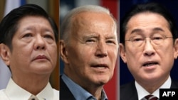 美国、日本和菲律宾三国领导人于2024年4月11日在华盛顿举行历史性的三方首脑会晤。