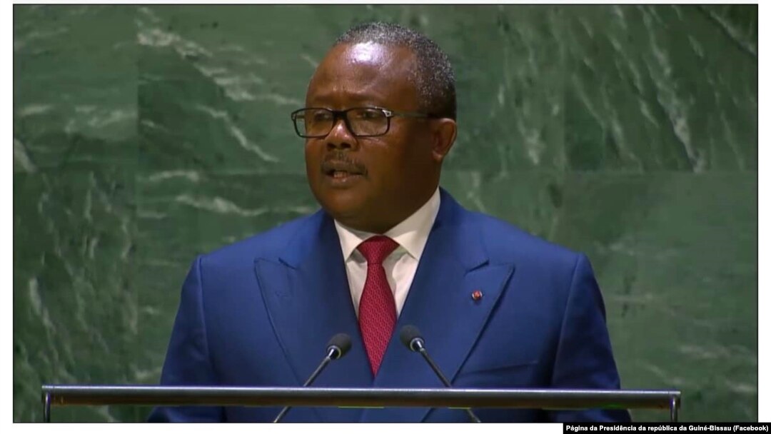 Umaro Sissoco Embaló, Presidente da Guiné-Bissau, discursa na 78a. Assembleia Geral da ONU em Nova Iorque, 21 setembro 2023