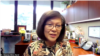 资料照片：亚太安全研究中心教授米米·温恩·伯德接受美国之音的采访。（2023年3月4日）