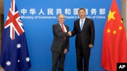 澳大利亚贸易与旅游部长唐·法瑞尔（Don Farrell）星期五（5月12日）在北京与中国贸易部部长王文涛就解除贸易障碍举行会谈。