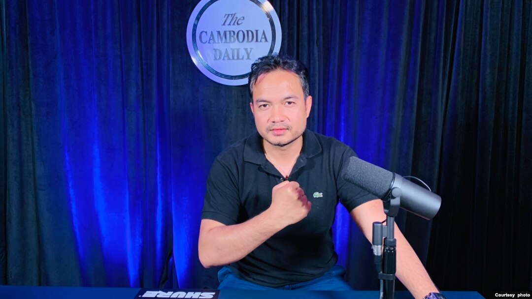 On his Khmer-language video talk show, journalist Sarada Taing challenges the Cambodian government by discussing corruption, human rights, environmental issues and other topics. (Sarada Taing)