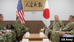 美日陸軍指揮官會晤（美國陸軍2019年12月15日照片）