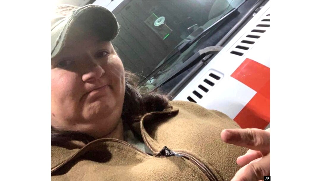 Anja Osmon, an American who left home for Ukraine to help in the fight against Russia, is shown in an undated selfie provided May 1, 2022. (Anja Osmon via AP)