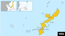 日本冲绳地理位置图