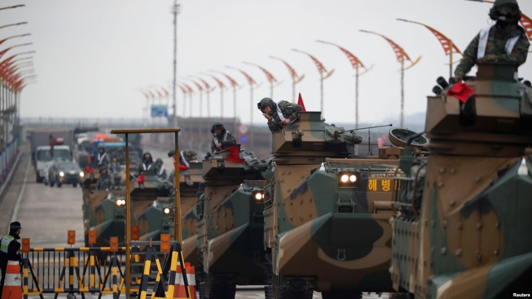 지난 2018년 4월 한국 포항에서 '폴이글(Foal Eagle)' 한미연합훈련을 실시했다.