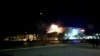 Eyewitness footage shows what is said to be the moment of an explosion at a military industry factory in Isfahan, Iran, January 29, 2023, in this still image obtained from a video. Pool via WANA (West Asia News Agency) via Reuters.