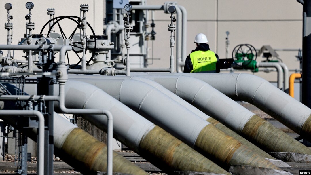 In this file photo, pipes at the landfall facilities of the 'Nord Stream 1' gas pipeline are pictured in Lubmin, Germany, March 8, 2022. (REUTERS/Hannibal Hanschke/File Photo)