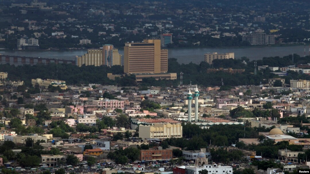 FILE - A general view of the city of Bamako pictured from the point G in Bamako, Mali, Aug. 9, 2018. 