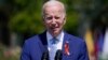 President Joe Biden speaks during an event to celebrate the passage of the "Bipartisan Safer Communities Act," a law meant to reduce gun violence, on the South Lawn of the White House, July 11, 2022, in Washington.