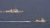 美菲軍艦在南中國海聯合航行