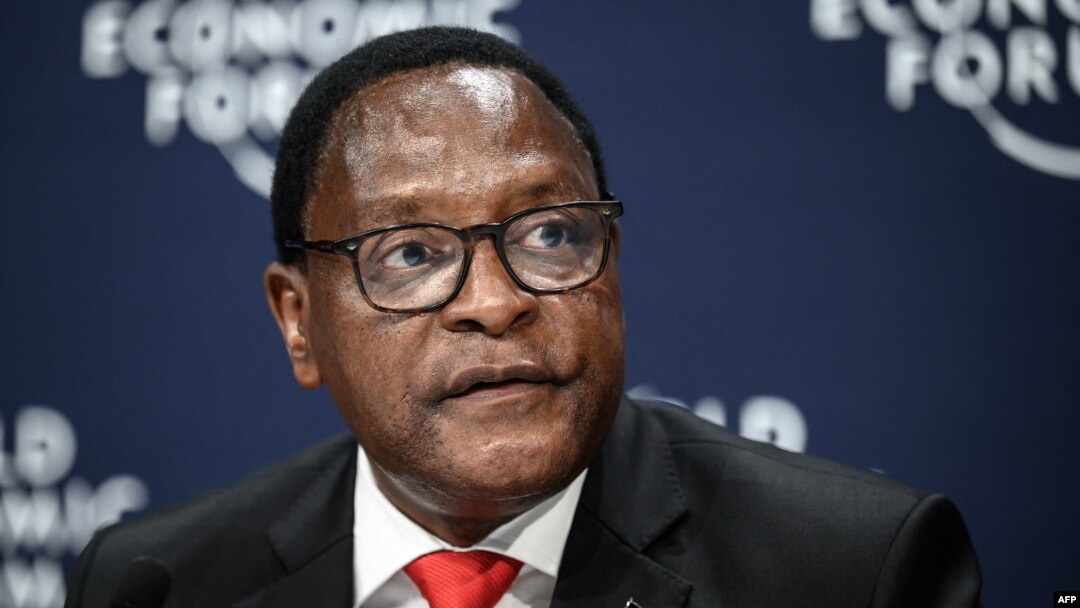Mwenyekiti wa Jumuiya ya SADC anayemaliza muda wake Rais wa Malawi Lazarus Chakwera.