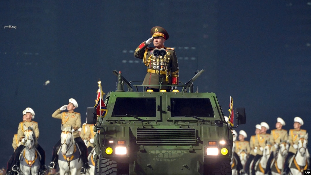 FILE - Pak Jong Chon, chief of the General Staff of the Korean People's Army, salutes during a military parade in Pyongyang, in this picture taken on January 14, 2021 and released from North Korea's official Korean Central News Agency on January 15.