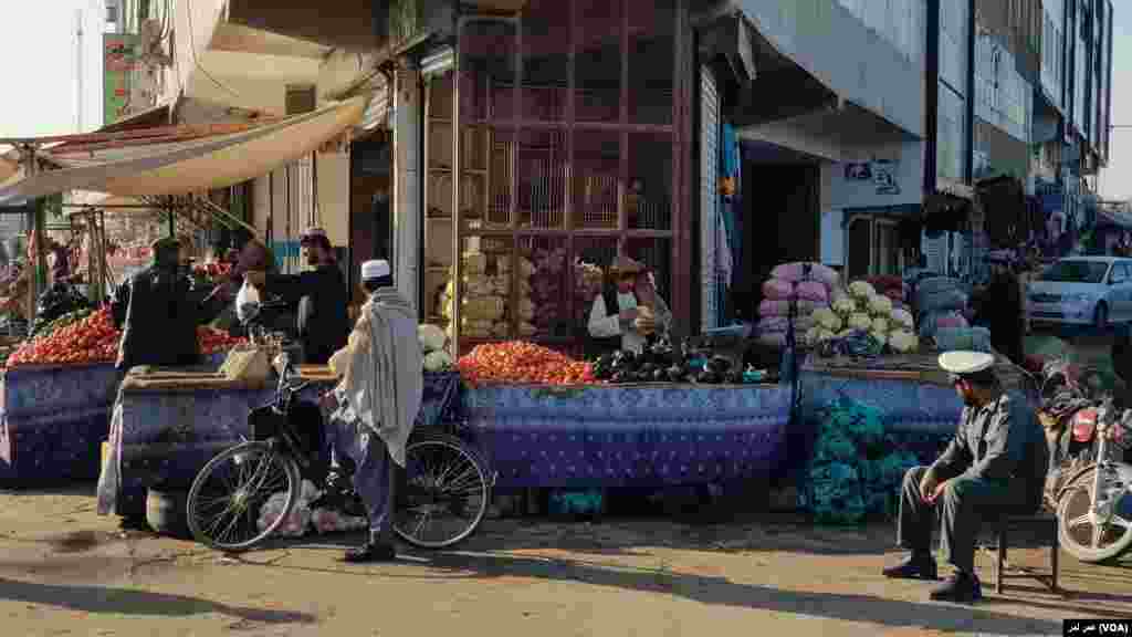 ترکاری فروشی در لشگرگاه هلمند