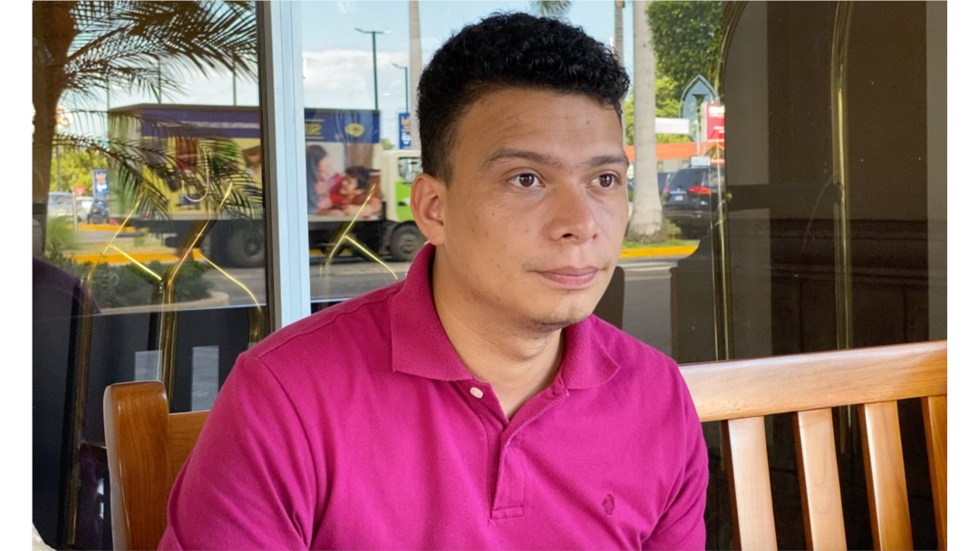 Marlon Fonseca, joven opositor de Nicaragua excarcelado. (Foto de Houston Castillo Vado, VOA).