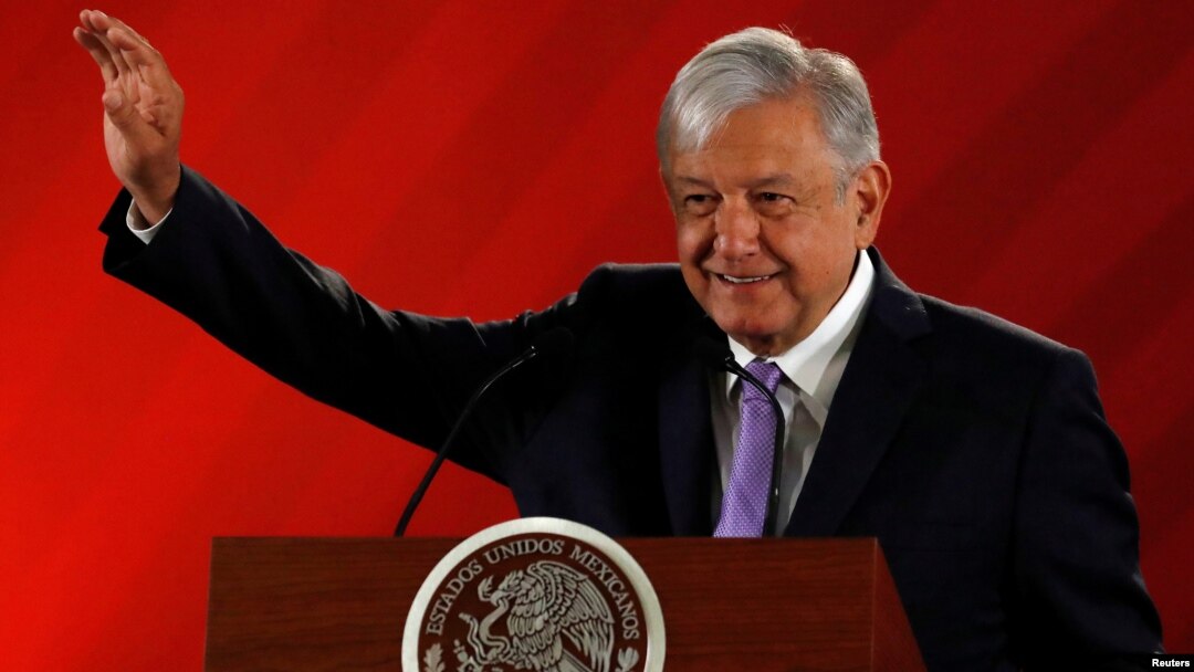 El presidente de México, Andrés Manuel López Obrador, durante una conferencia de prensa en Ciudad de México el 22 de febrero de 2019.