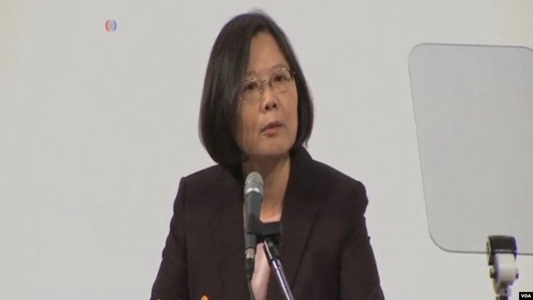 台灣民進黨主席及總統候選人蔡英文。（視頻截圖）