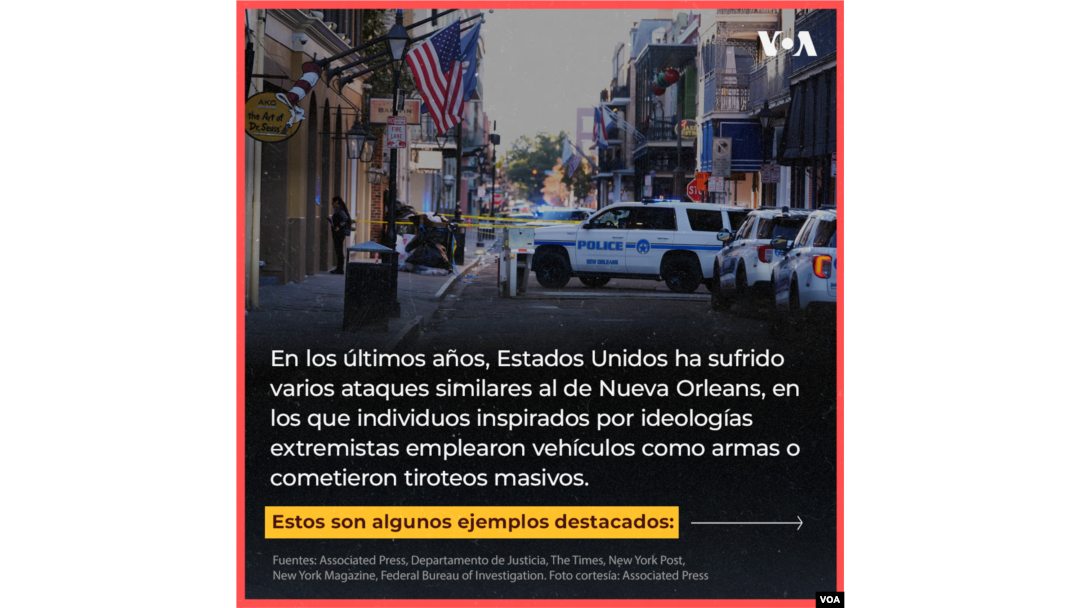 En los últimos años EEUU ha enfrentado ataques similares al de Nueva Orleans