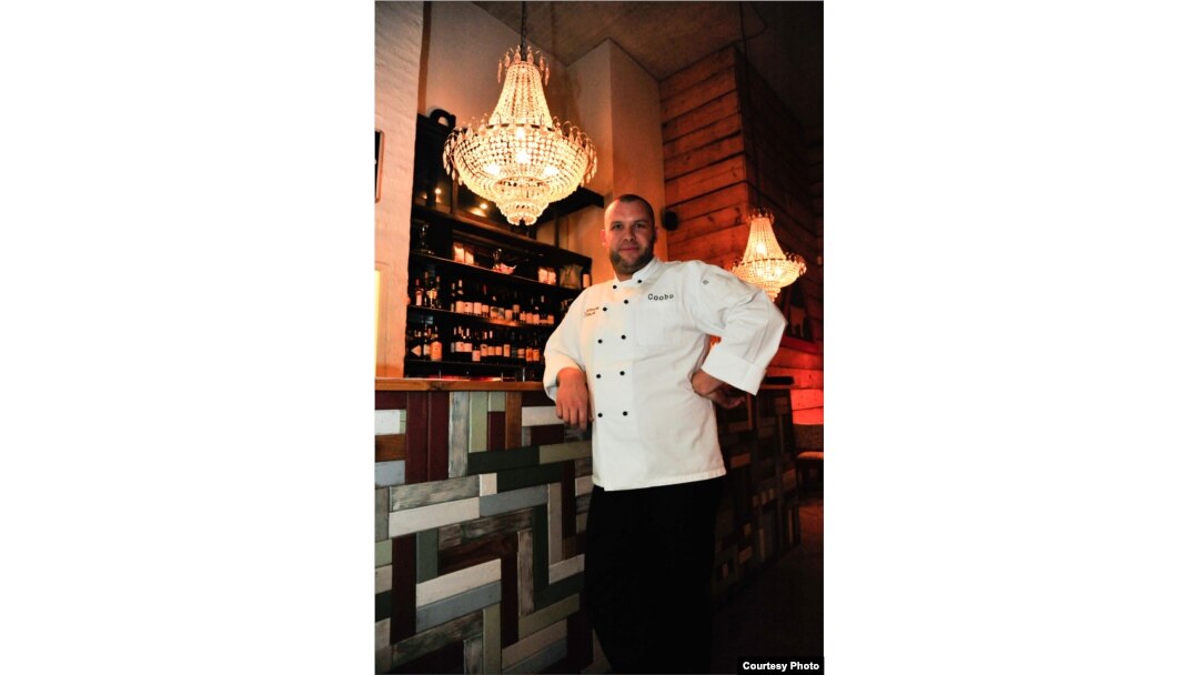 James Diack inside his restaurant in Johannesburg, where he uses organic products from his farm to create award-winning dishes. (Credit: James Diack)