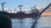 Picha hii inaonyesha meli yenye bendera ya Panama iliyokuwa inaelekea kupakia nafaka katika Bahari ya Ukraine ya Black Sea