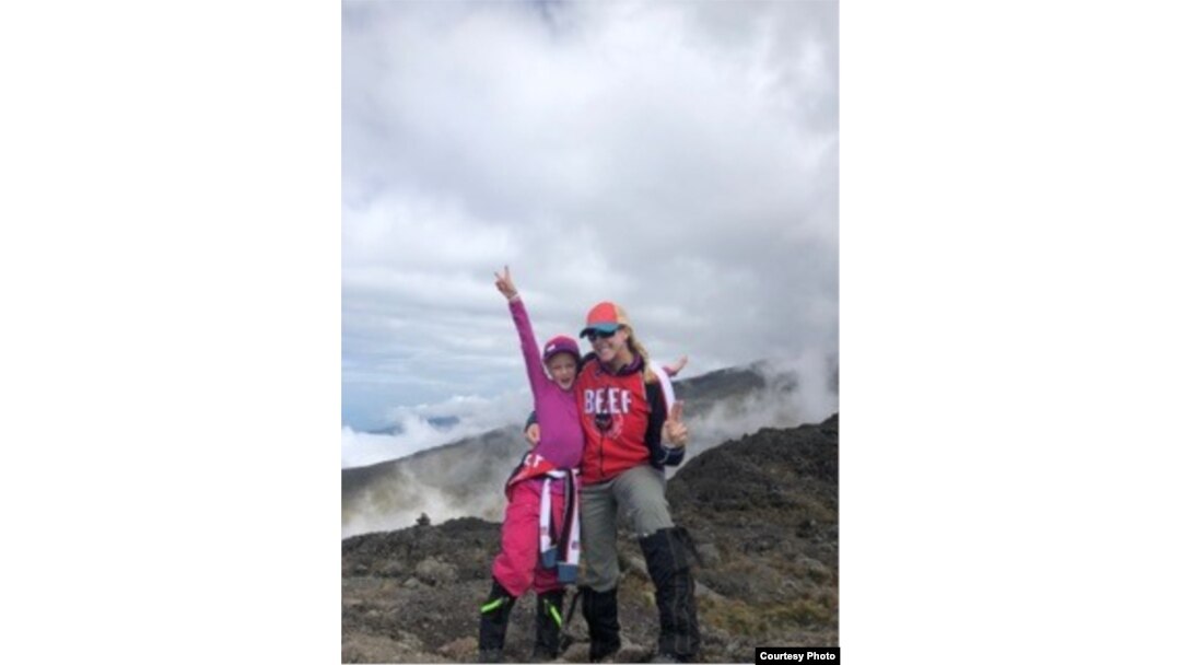 Montannah Kenney, 7, of Texas and her mother, Hollie, climbed Mt. Kilimanjaro in Tanzania. (Photo courtesy of Hollie Kenney)