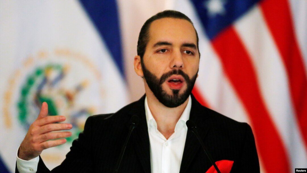 FILE - El Salvador's President Nayib Bukele speaks during a news conference in San Salvador, El Salvador, Aug. 28, 2019.