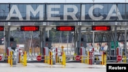 FILE - The U.S.-Canada border crossing is seen amid the coronavirus disease (COVID-19) outbreak in Lacolle, Quebec, Canada, April 17, 2020.