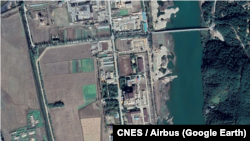 북한 영변 핵 시설을 촬영한 위성사진. 사진제공: CNES / Airbus (Google Earth).