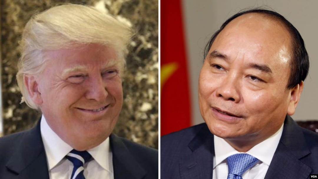 美國總統川普和越南總理阮春福