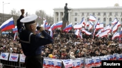Qrimda referendumdan oldin konsert, Simferopol, 9-mart, 2014-yil