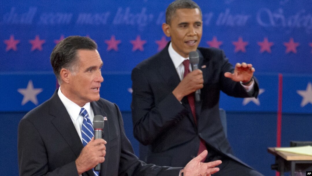 Obama e Romney no debate de terça-feira 