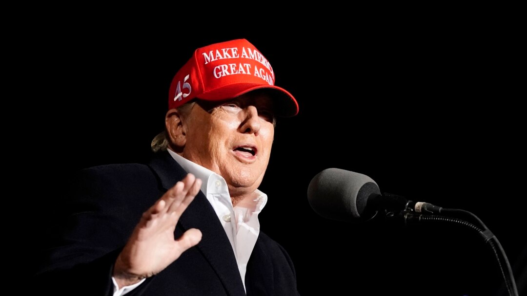 Former President Donald Trump speaks at a rally, Jan. 15, 2022, in Florence, Ariz.