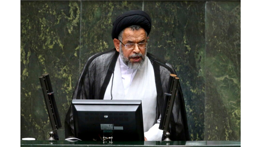 Iranian Intelligence Minister Mahmoud Alavi answers questions from lawmakers in an open session of parliament in Tehran, Iran, Oct. 25, 2016.