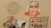 Sketch de Alex Saab en la sala de audiencias durante su lectura de cargos en un tribunal federal en Miami, el lunes 18 de octubre de 2021.