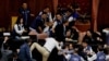 台湾立法院审议“国会改革”相关法案，朝野立委大打出手，共计6名立委受伤送医。（路透社）