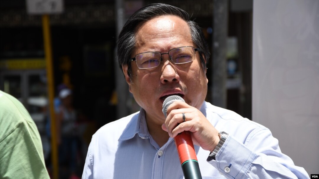 香港支聯會主席何俊仁 （美國之音湯惠芸拍攝）
