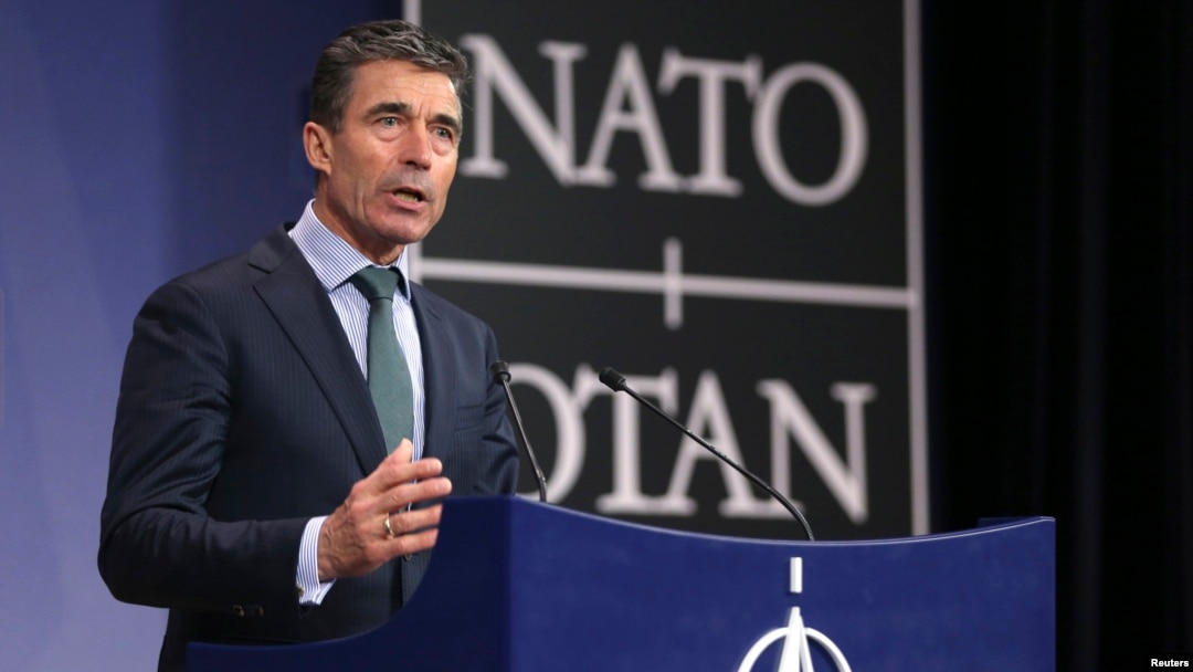 FILE - NATO Secretary-General Anders Fogh Rasmussen