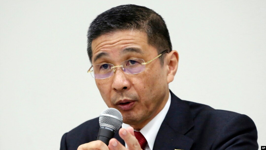 Nissan Motor Co. Chief Executive Hiroto Saikawa speaks during a press conference in Yokohama, near Tokyo, Dec. 17, 2018. 