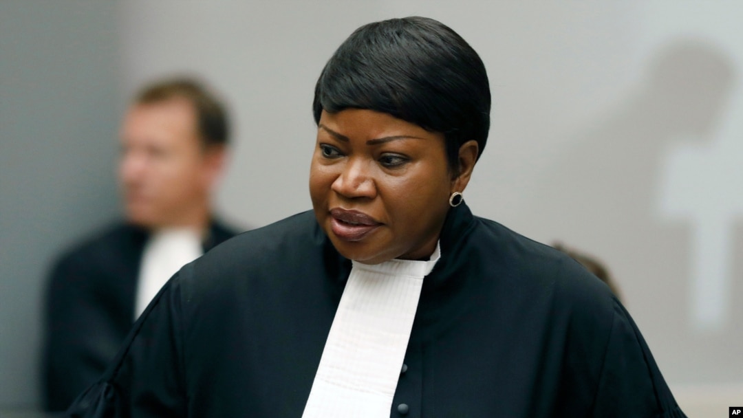 La fiscal Fatou Bensouda en la Corte Penal Internacional (CPI) en La Haya, Países Bajos. Agosto 28, 2018.