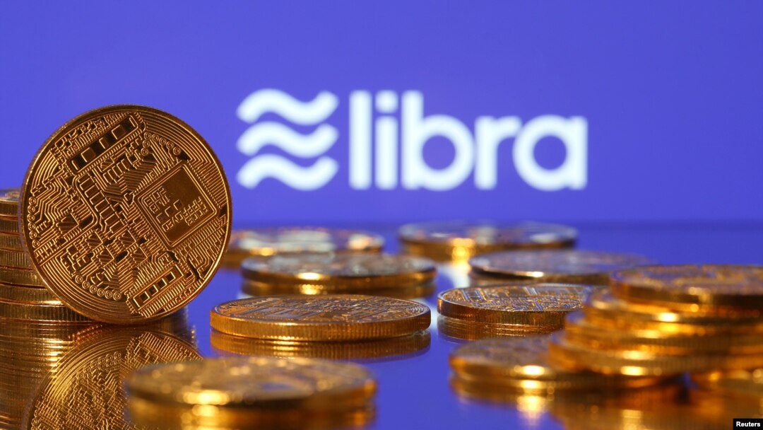 FILE - Representations of Facebook's virtual currency "Libra" are displayed in an illustration picture, June 21, 2019.
