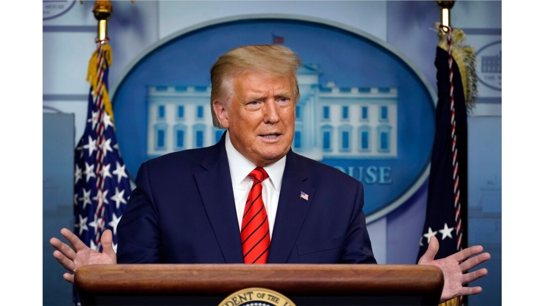 El presidente Donald Trump durante una conferencia de prensa en la Casa Blanca en Washington, D.C., el 31 de agosto de 2020.