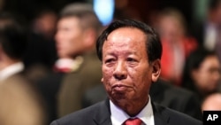 FILE - Cambodia's National Defense Minister Tea Banh.