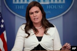 Vocera adjunta de la Casa Blanca, Sarah huckabee.