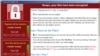 受到”想哭“（WannaCry）勒索软件攻击的电脑的屏幕显示