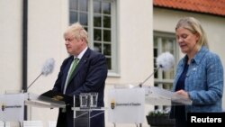 英國首相約翰遜5月11日訪問瑞典。