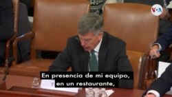 Taylor testifica sobre conversaciones de Trump con el embajador Sondland