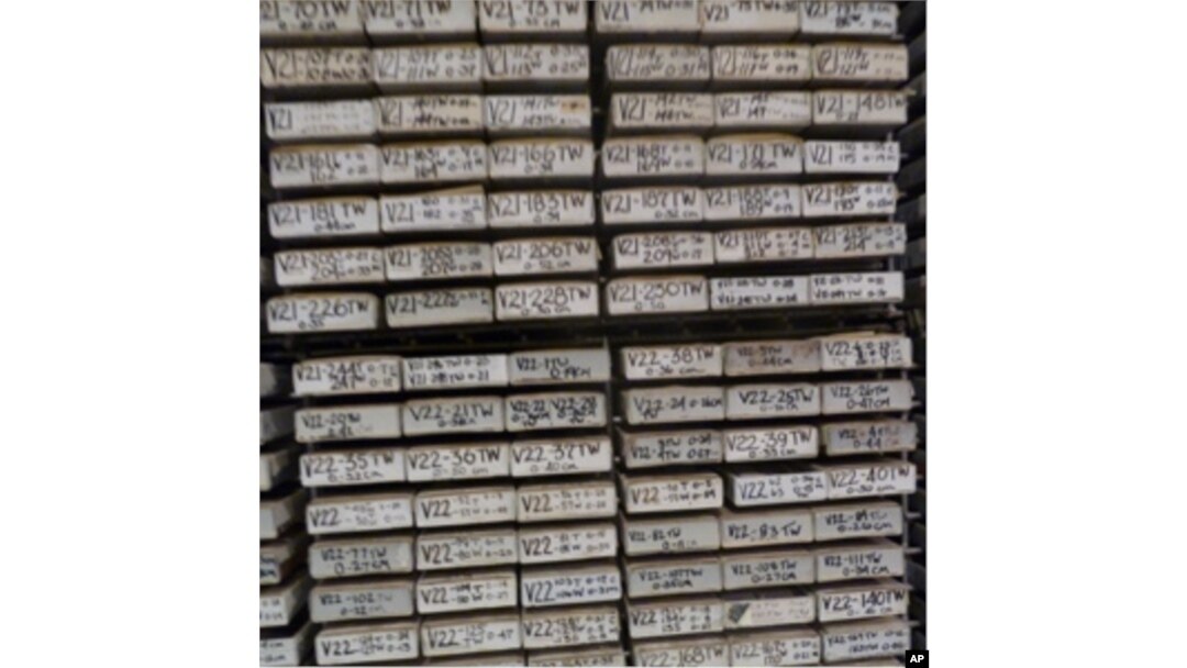 Core sample labels identify the exact spot on the sea floor where the sample was taken. Slight variations in location can make a significant difference in the chemical and biological composition of the sediment sample.