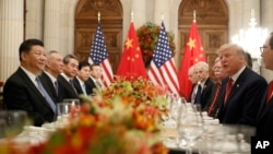 美中两国领导人2018年12月1日在布宜诺斯艾利斯G20峰会期间举行工作晚餐会谈。