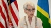 美国副国务卿谢尔曼星期天在所罗门群岛首都霍尼亚拉参加了瓜达尔卡纳尔岛战役80周年纪念活动.