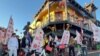 “自由，我踏马来辣(啦)” 洛杉矶民主人士市区骑行，声援河南夜骑大学生